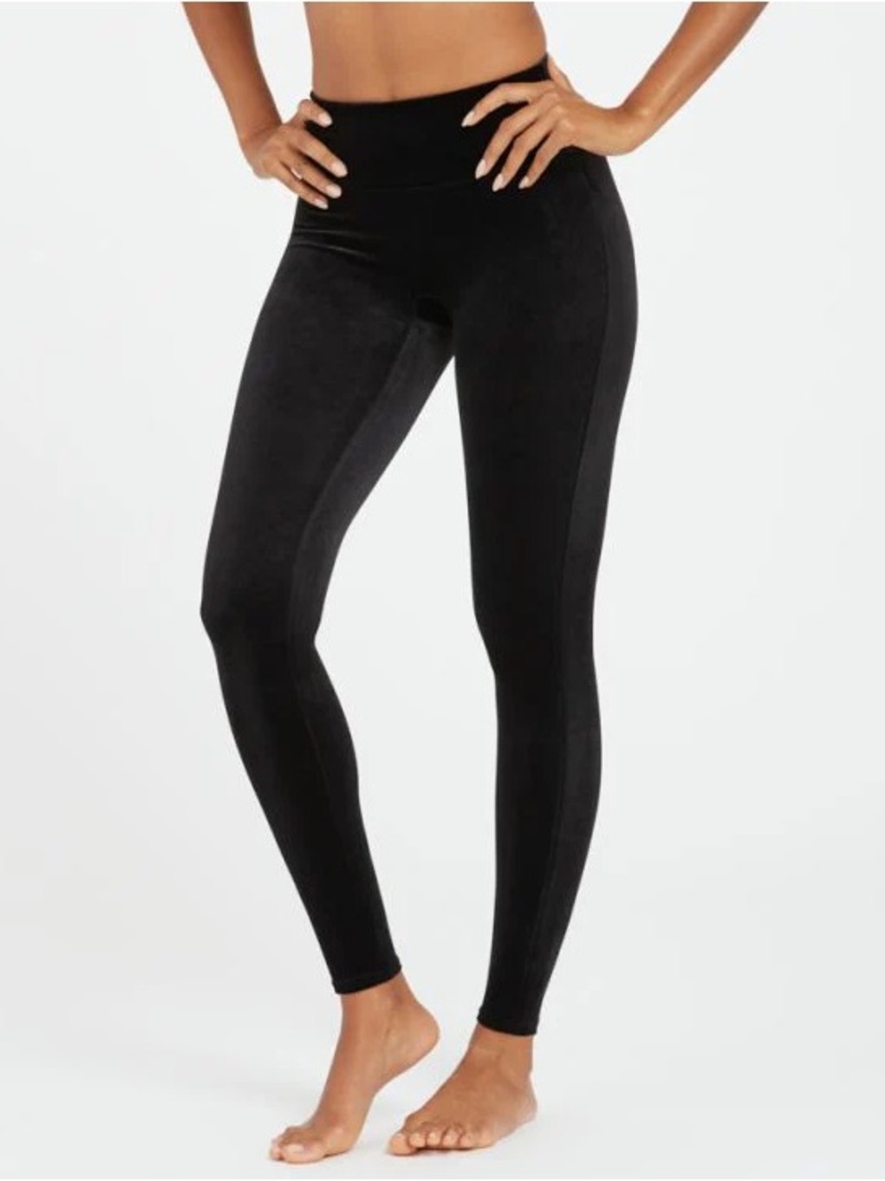 SPANX Velvet High Rise Black Leggings Size Medium